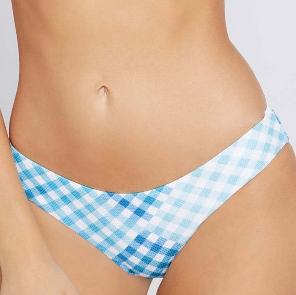 L*Space Brittany Bikini Top Sandy Bottoms Picnic Plaid - Picture 2 of 3